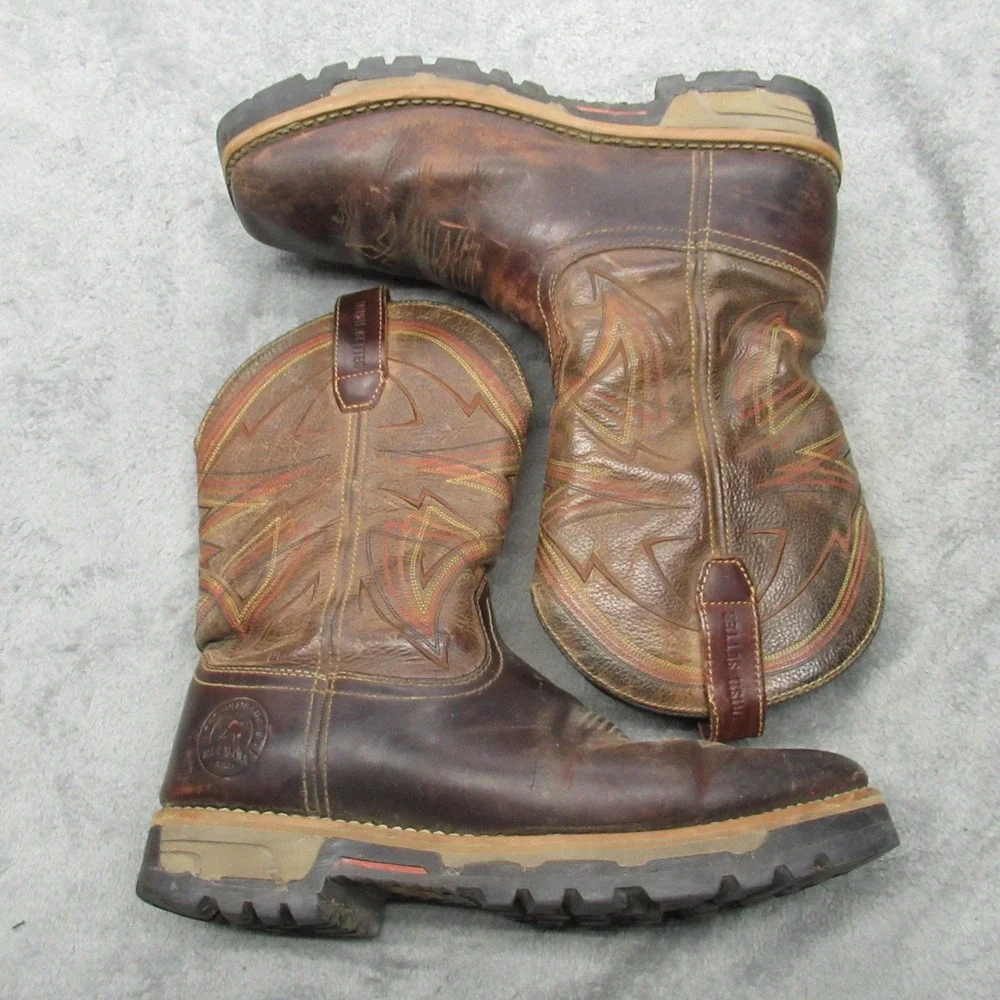 Irish Setter Work Boots Mens 10.5 D EH Marshall Rugged Western‎ Red Wing Pull On